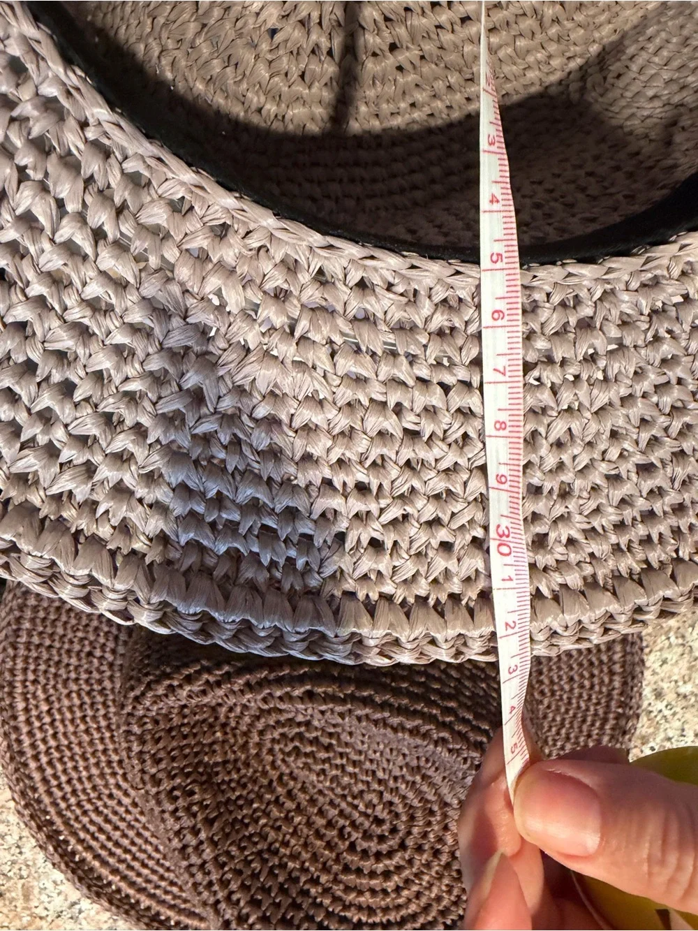 HANDMADE WOMENS STRAW WOVEN FEDORA HAT, SIZE SMALL, TAUPE